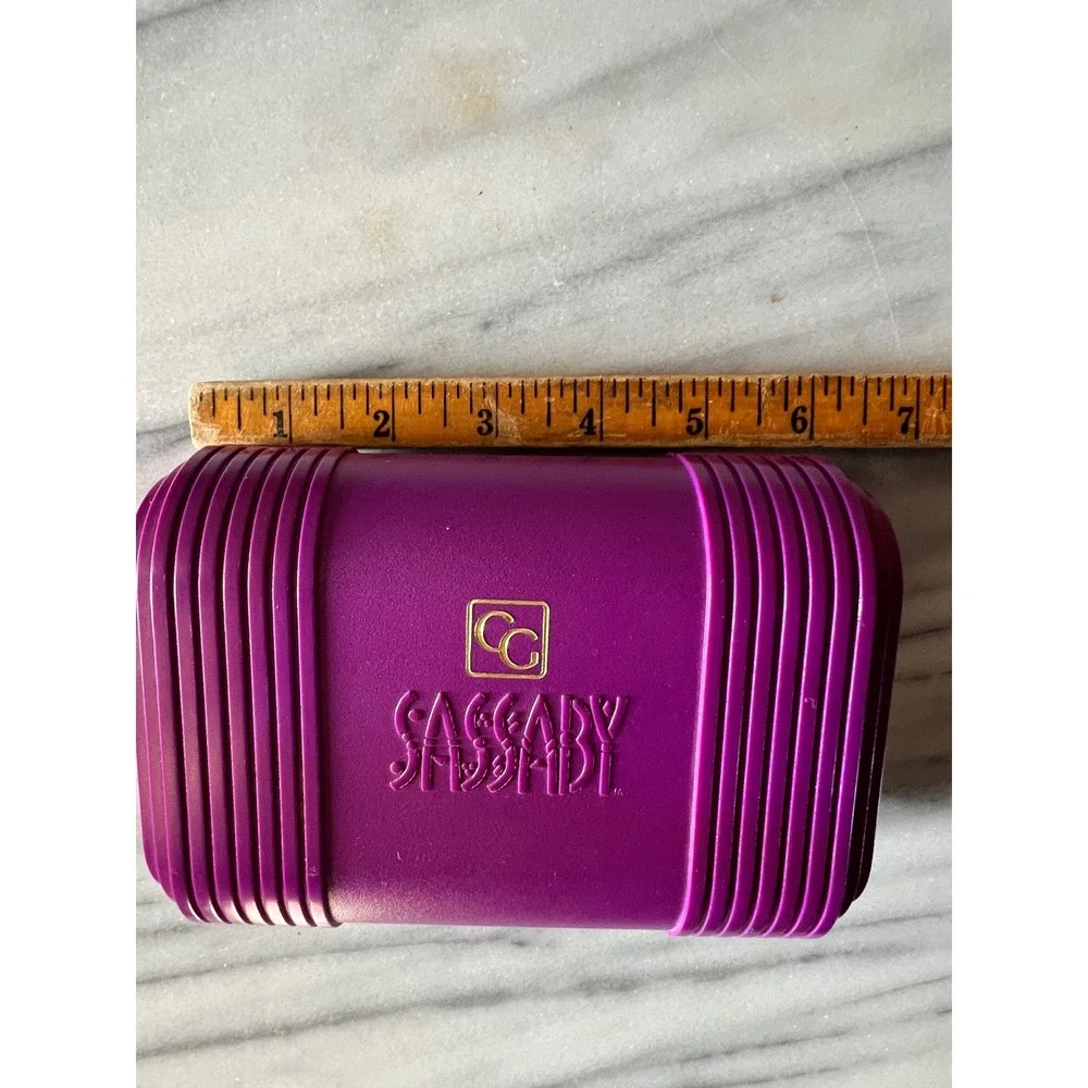 VTG 90s Sassaby‎ Model 110 Purple Compact Case Mirror Makeup Organizer USA